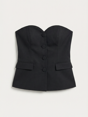 Fiona | Top tipo blazer sin tirantes