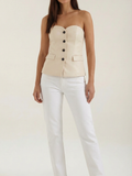 Fiona | Top tipo blazer sin tirantes