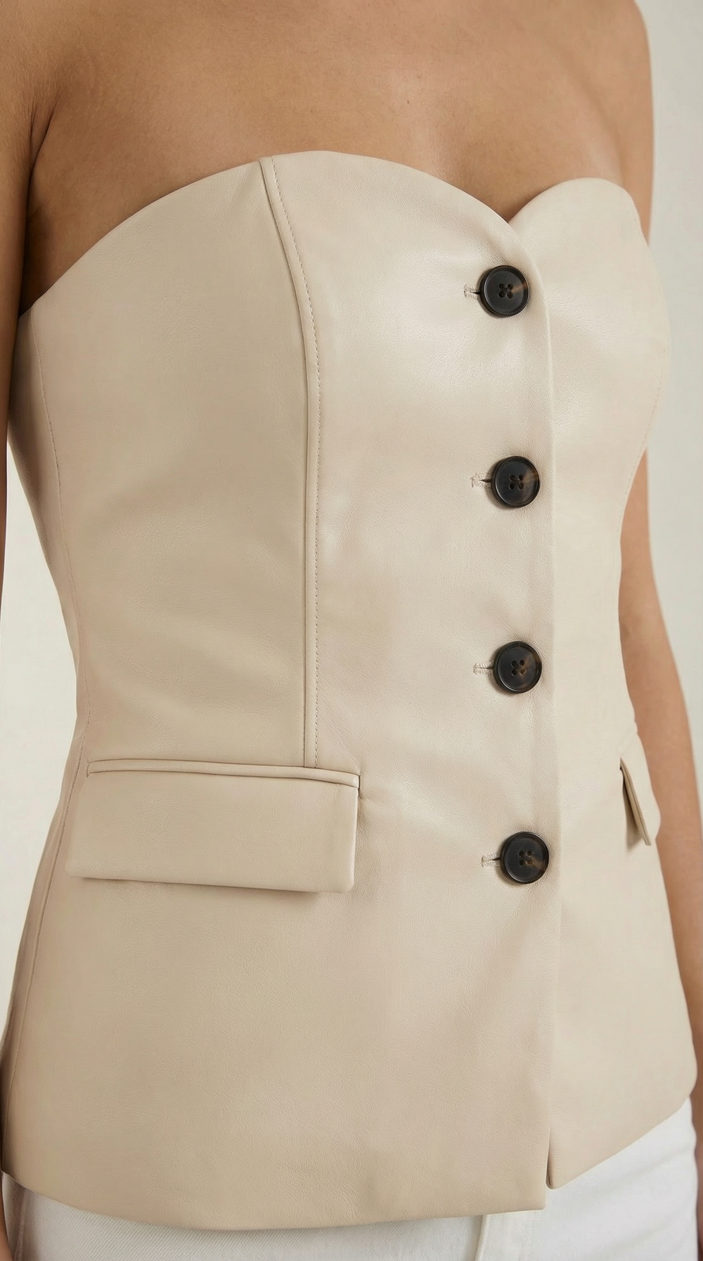 Fiona | Top tipo blazer sin tirantes