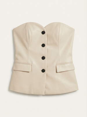 Fiona | Top tipo blazer sin tirantes