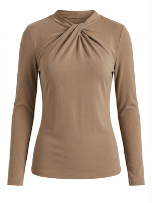 Jimena | Blusa con cuello alto anudado