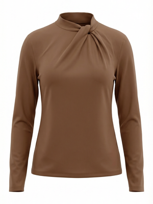 Jimena | Blusa con cuello alto anudado