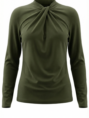 Jimena | Blusa con cuello alto anudado