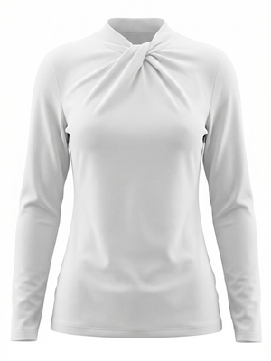 Jimena | Blusa con cuello alto anudado
