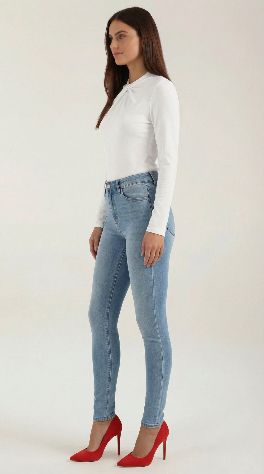 Jimena | Blusa con cuello alto anudado
