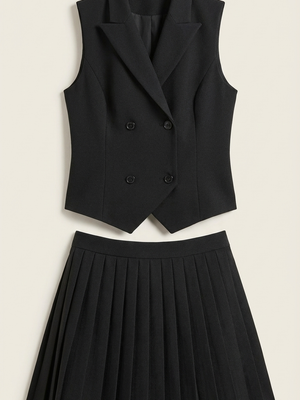 Nía | Conjunto de falda, chaleco y blazer
