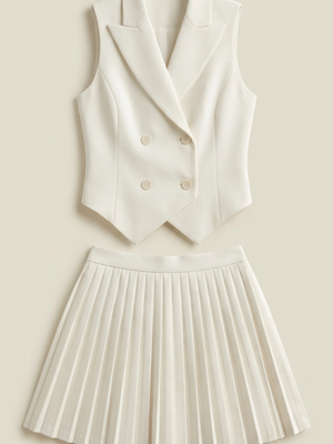 Nía | Conjunto de falda, chaleco y blazer