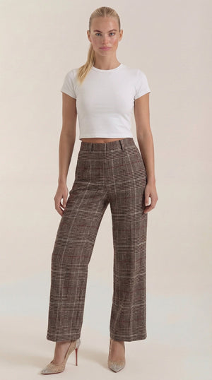 Nerea | Pantalones de cuadros de talle alto