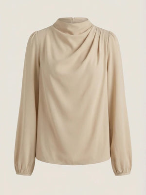 Marina | Blusa de manga larga drapeada