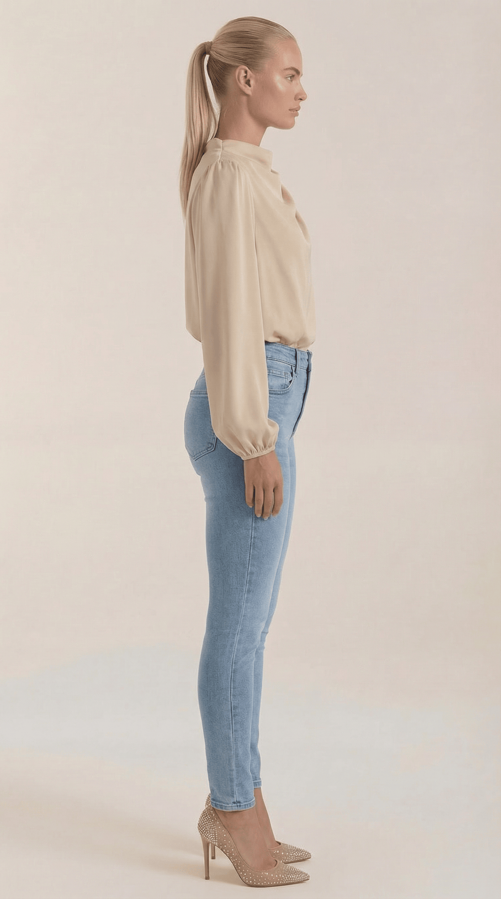 Marina | Blusa de manga larga drapeada