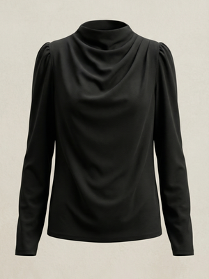 Marina | Blusa de manga larga drapeada