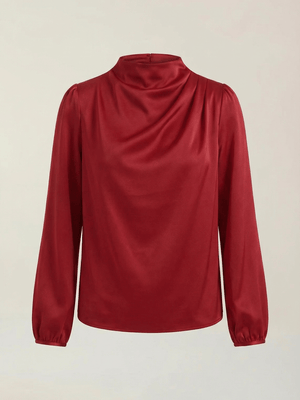 Marina | Blusa de manga larga drapeada
