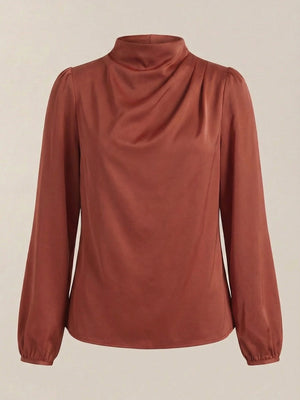 Marina | Blusa de manga larga drapeada