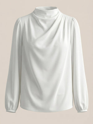 Marina | Blusa de manga larga drapeada