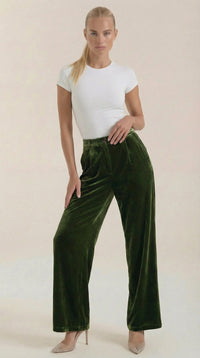 Anna | Pantalones anchos de terciopelo