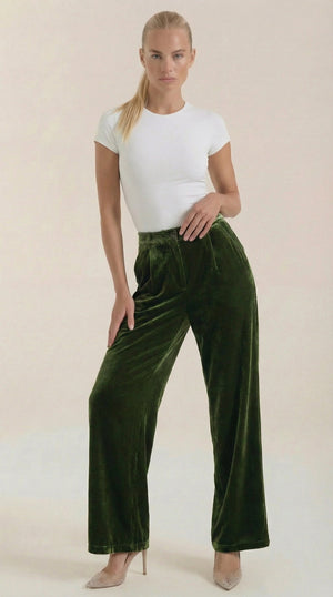 Anna | Pantalones anchos de terciopelo