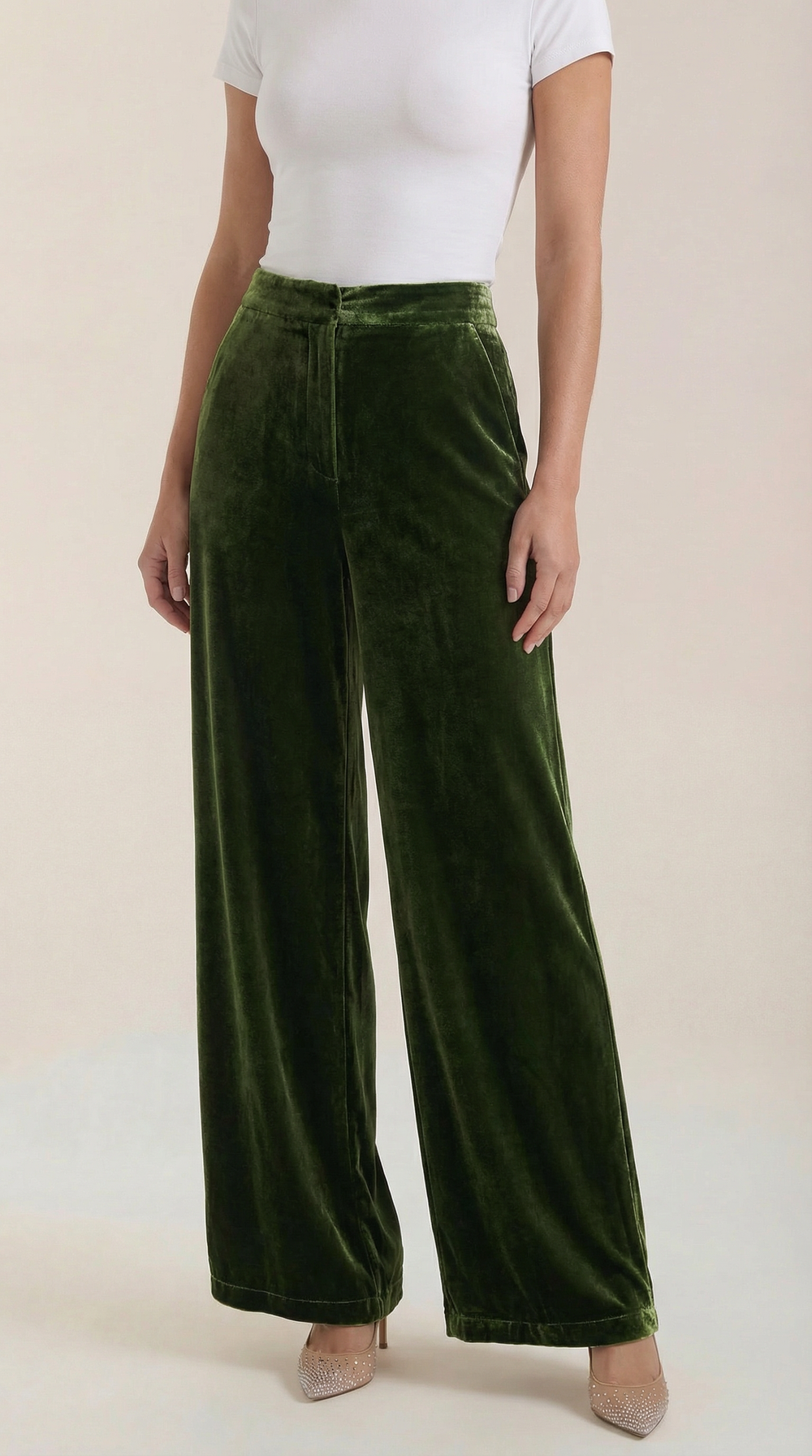 Anna | Pantalones anchos de terciopelo