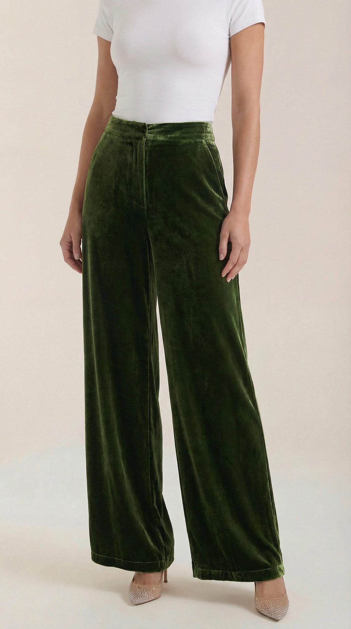 Anna | Pantalones anchos de terciopelo