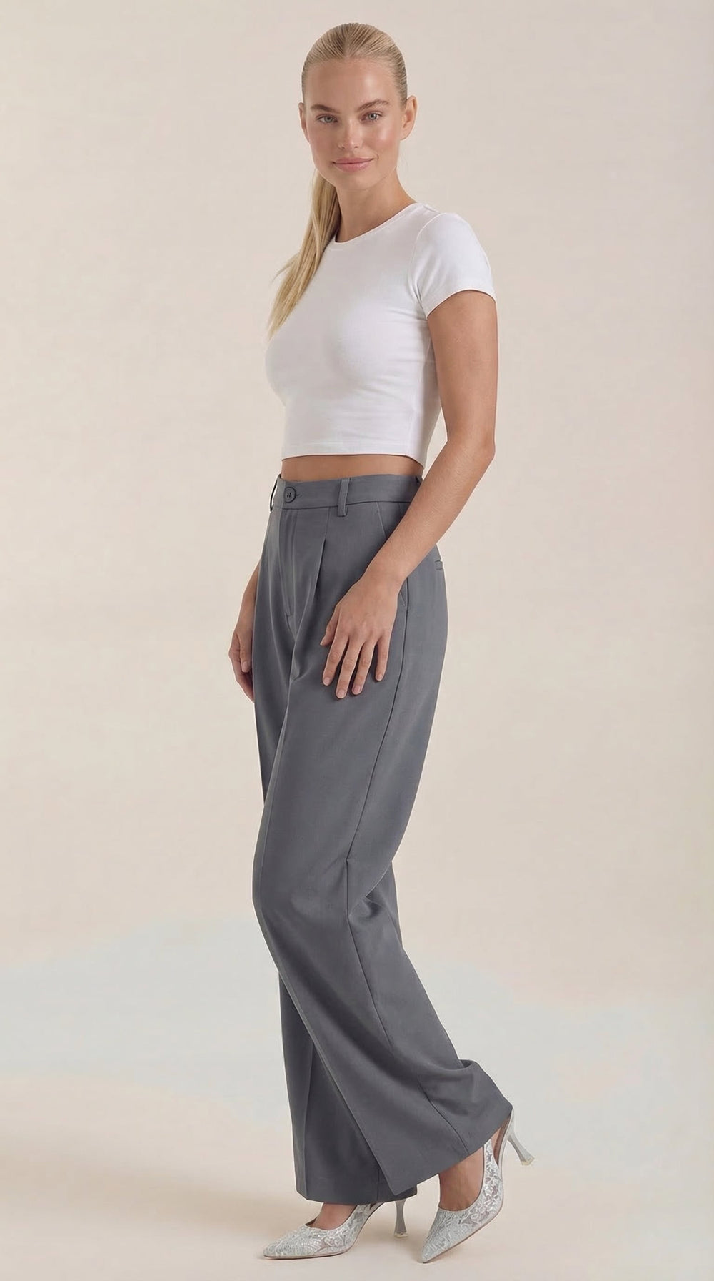 Rebecca | Pantalones de oficina pierna ancha