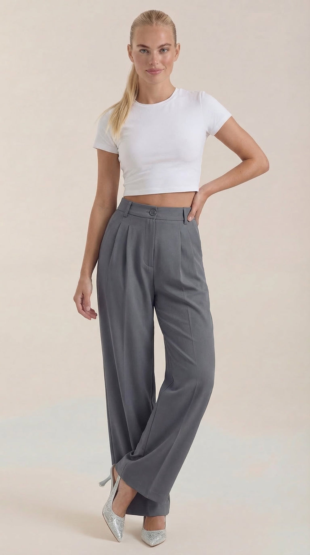 Rebecca | Pantalones de oficina pierna ancha