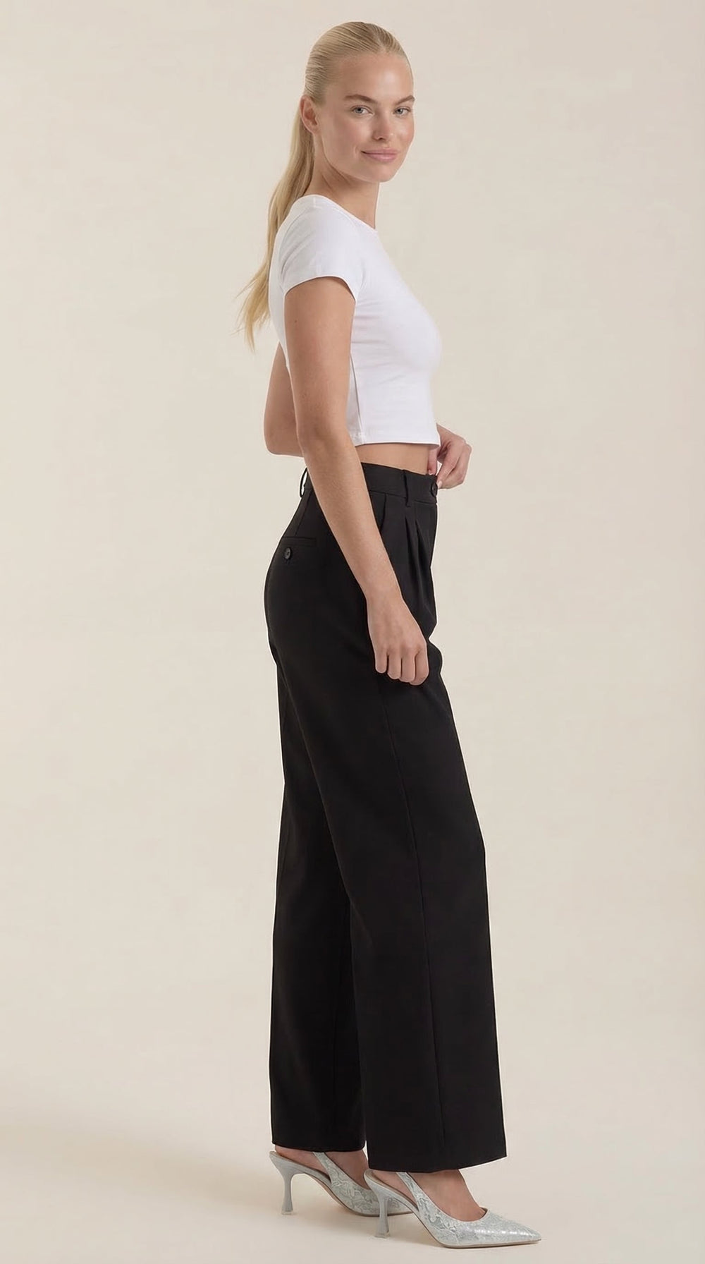 Rebecca | Pantalones de oficina pierna ancha