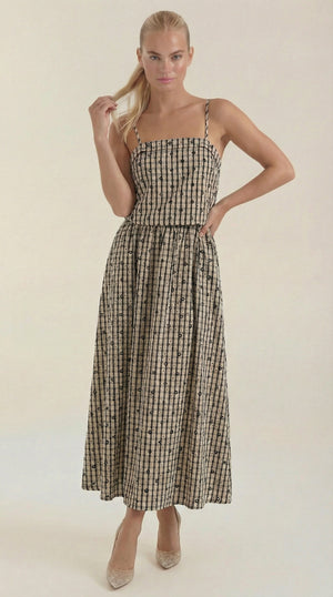 Valeria | Vestido midi a cuadros