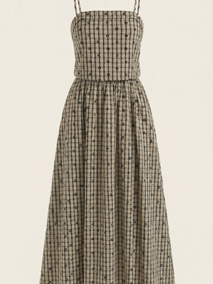 Valeria | Vestido midi a cuadros