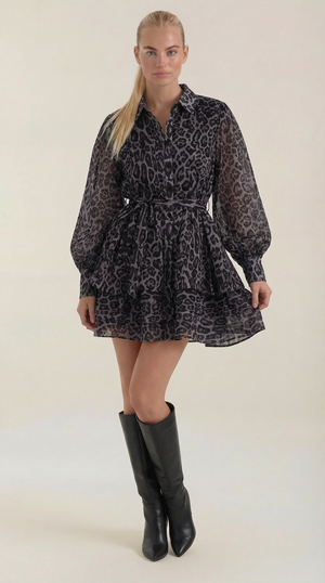 Estela | Mini vestido de leopardo