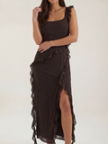 Lara | Vestido maxi con volantes