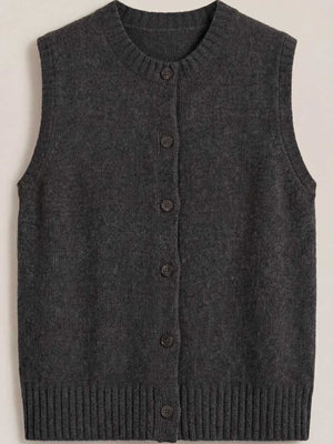 Silvia | Chaleco de punto abotonado