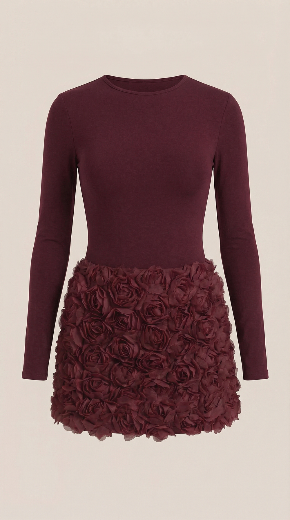 Cintia | Minivestido texturizado con rosas