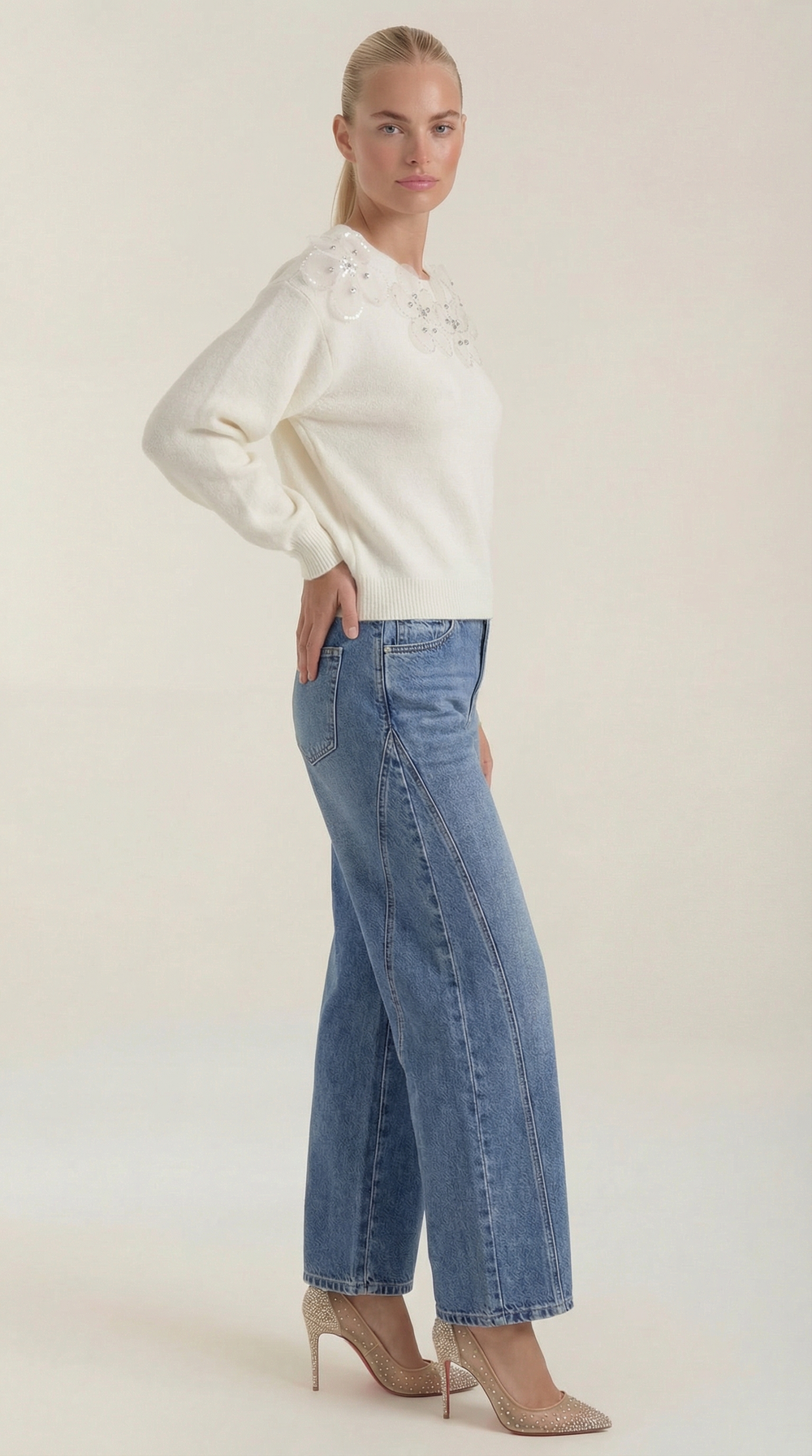 Vicki | Jeans de talle alto y pierna ancha