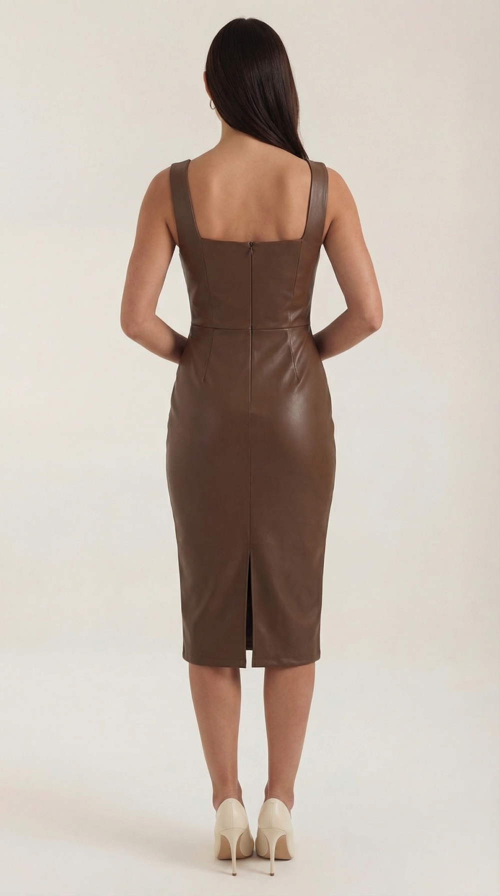 Mar | Vestido ceñido de piel sintética