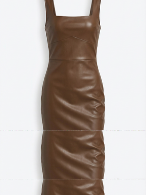 Mar | Vestido ceñido de piel sintética
