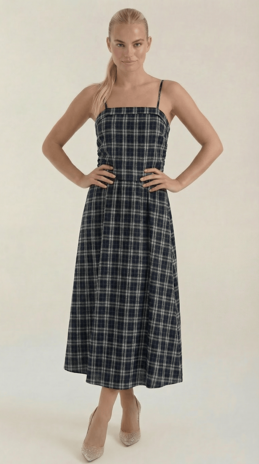 Valeria | Vestido midi a cuadros