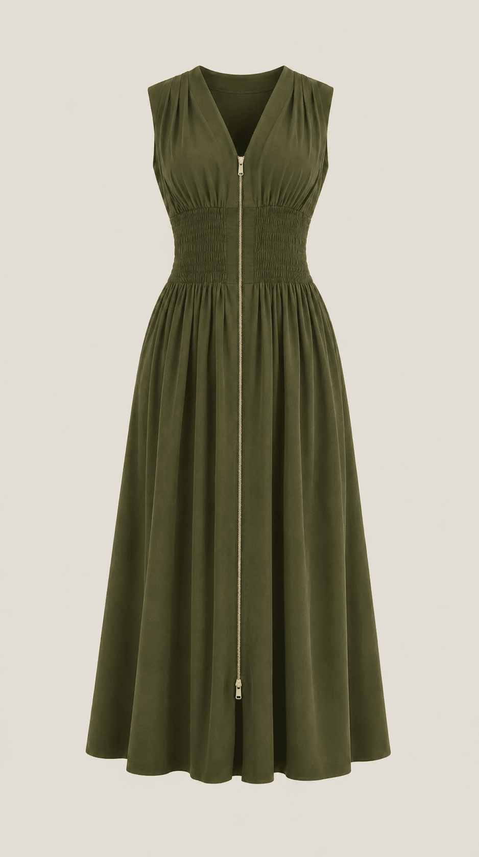 Valeria |  Vestido midi con escote en V